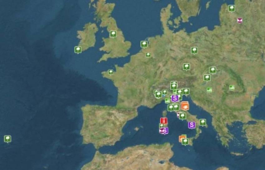 Premio del paesaggio europeo. La mappa